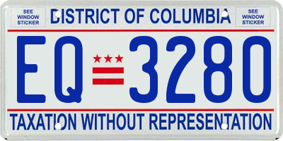 DC license plate EQ3280