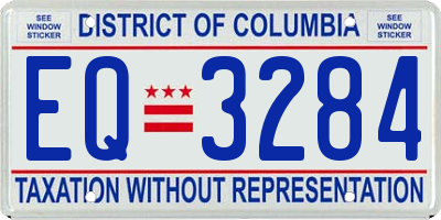 DC license plate EQ3284