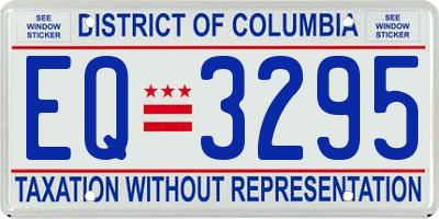 DC license plate EQ3295