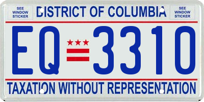 DC license plate EQ3310