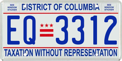 DC license plate EQ3312