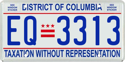 DC license plate EQ3313