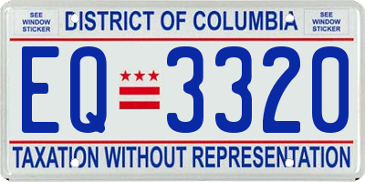 DC license plate EQ3320