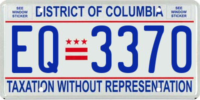 DC license plate EQ3370