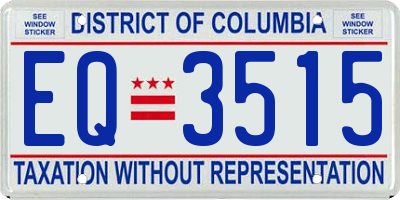 DC license plate EQ3515