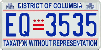 DC license plate EQ3535