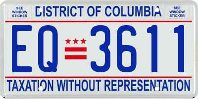 DC license plate EQ3611