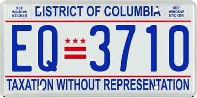 DC license plate EQ3710
