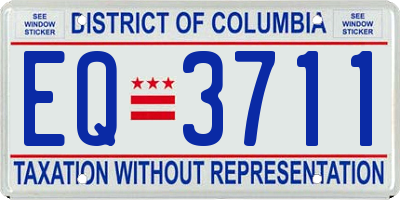 DC license plate EQ3711