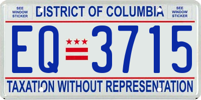 DC license plate EQ3715