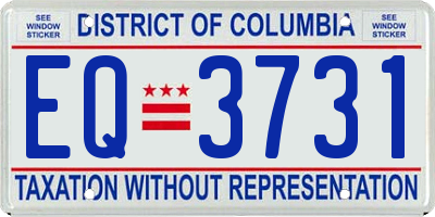 DC license plate EQ3731