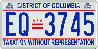 DC license plate EQ3745
