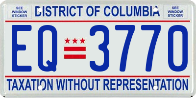 DC license plate EQ3770