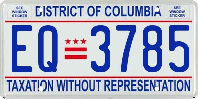 DC license plate EQ3785
