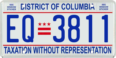 DC license plate EQ3811