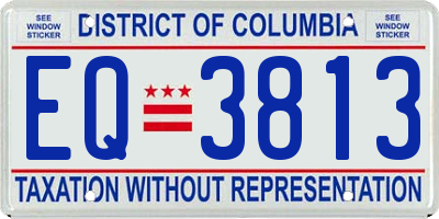 DC license plate EQ3813