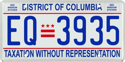 DC license plate EQ3935