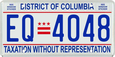 DC license plate EQ4048