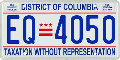 DC license plate EQ4050