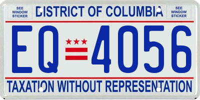 DC license plate EQ4056