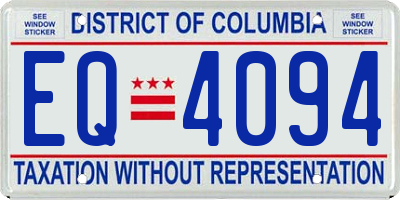 DC license plate EQ4094