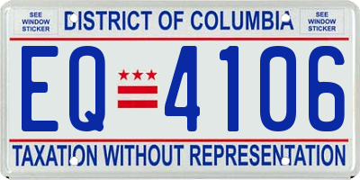 DC license plate EQ4106