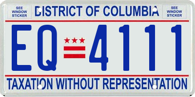 DC license plate EQ4111