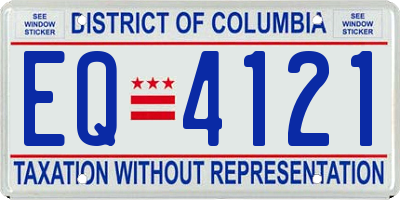 DC license plate EQ4121
