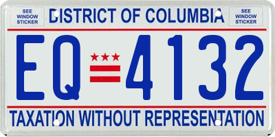 DC license plate EQ4132