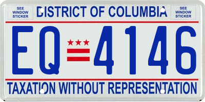 DC license plate EQ4146