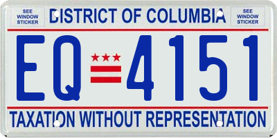 DC license plate EQ4151