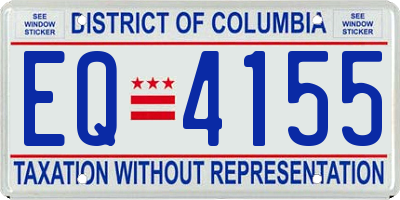 DC license plate EQ4155
