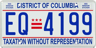 DC license plate EQ4199