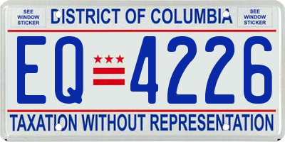 DC license plate EQ4226