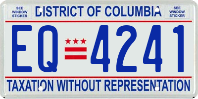 DC license plate EQ4241