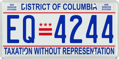 DC license plate EQ4244