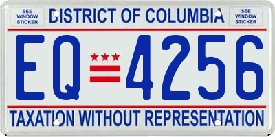 DC license plate EQ4256