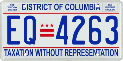 DC license plate EQ4263