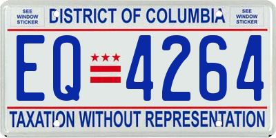 DC license plate EQ4264