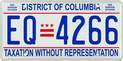 DC license plate EQ4266