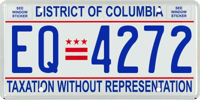 DC license plate EQ4272