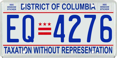 DC license plate EQ4276