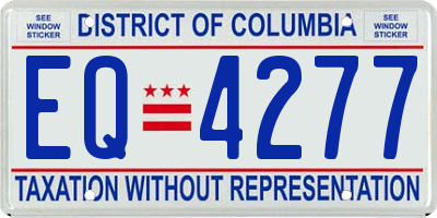 DC license plate EQ4277