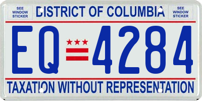 DC license plate EQ4284