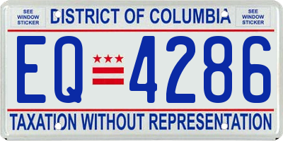 DC license plate EQ4286