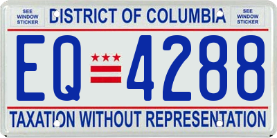 DC license plate EQ4288