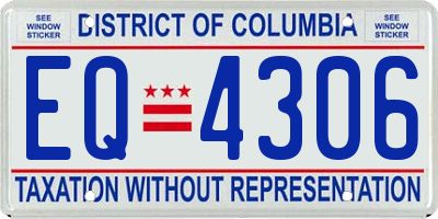 DC license plate EQ4306