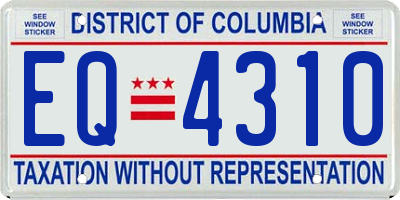 DC license plate EQ4310