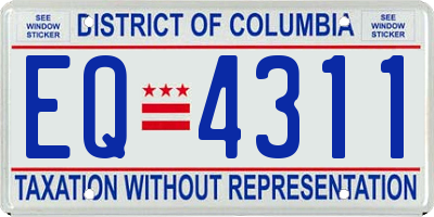 DC license plate EQ4311