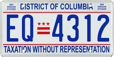 DC license plate EQ4312